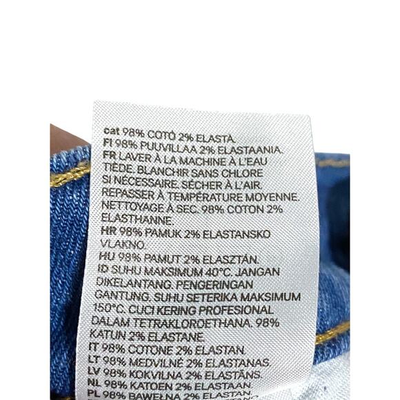 H&M Skinny Fit Coupe Moulante Jeans Mens 30x32 Distressed Ripped Grunge Skater - Picture 9 of 9